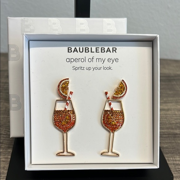 BaubleBar Aperol Spritz Cocktail Earrings ✨🍹🍊 - Picture 1 of 6